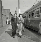 April  Baltimore Maryland Rushing to catch the trackless trolley home from work at  pm Basically an electric bus